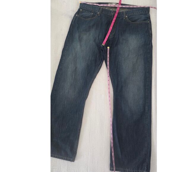 Levi's 514 Slim Straight Jeans Men's W38 L30 Dark Blue Wash 100% Cotton Denim - Picture 2 of 12